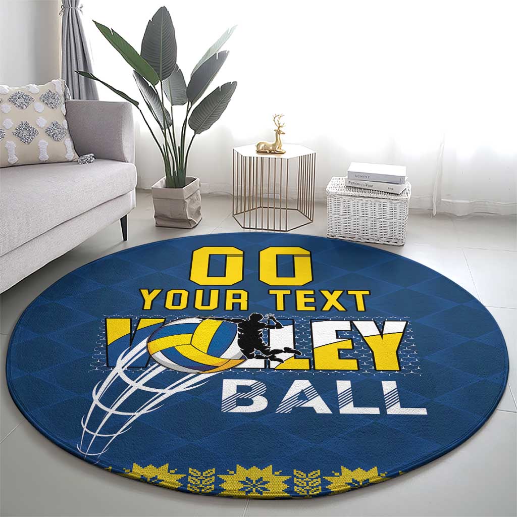 Custom Ukraine Volleyball Round Carpet Cholovicha Zbirna Ukrainy z Volejbolu