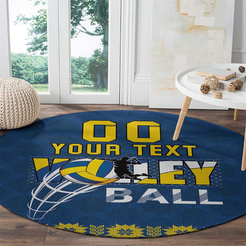 Custom Ukraine Volleyball Round Carpet Cholovicha Zbirna Ukrainy z Volejbolu