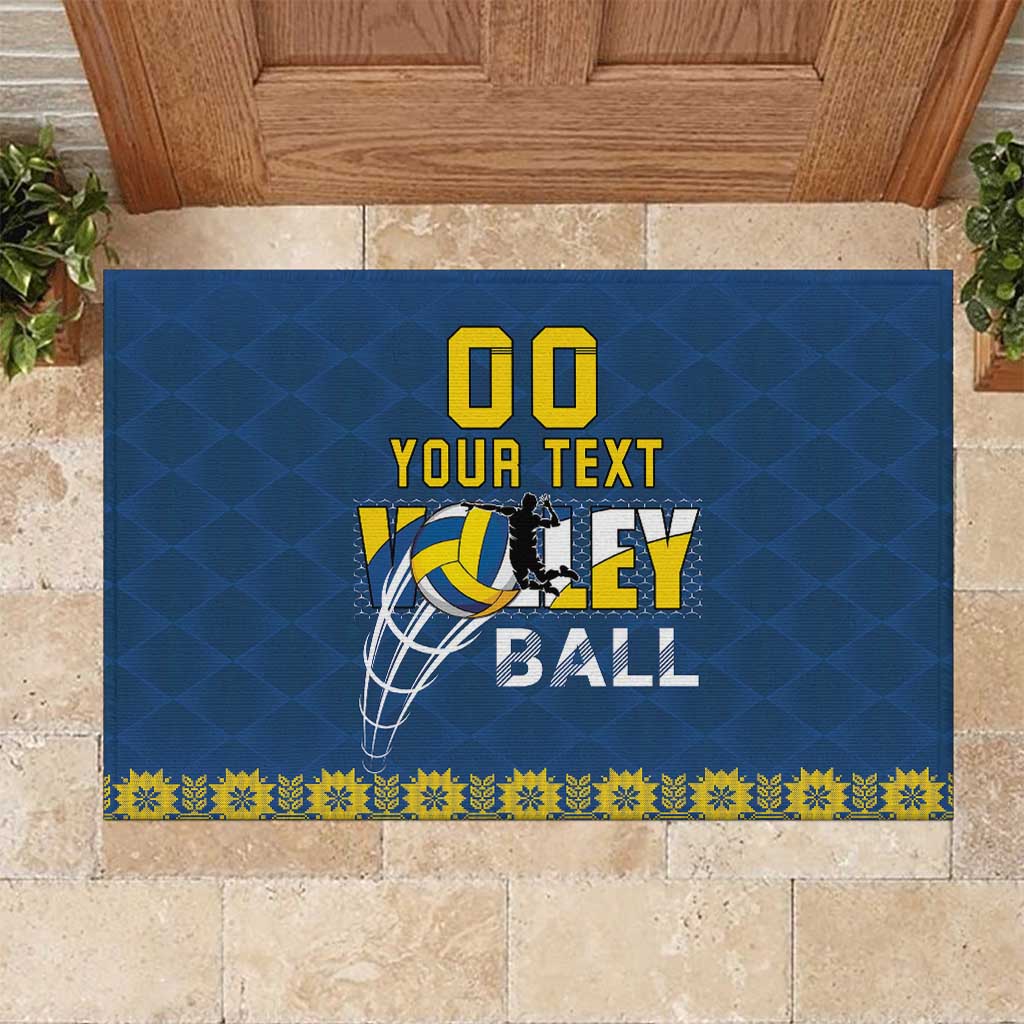 Custom Ukraine Volleyball Rubber Doormat Cholovicha Zbirna Ukrainy z Volejbolu
