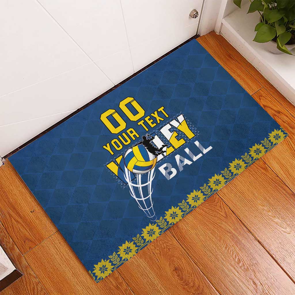 Custom Ukraine Volleyball Rubber Doormat Cholovicha Zbirna Ukrainy z Volejbolu