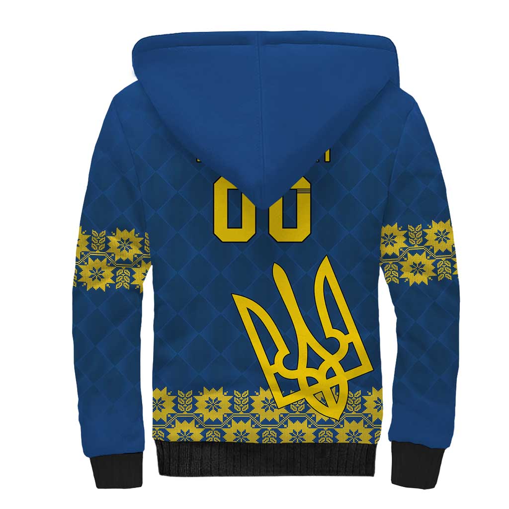 Custom Ukraine Volleyball Sherpa Hoodie Cholovicha Zbirna Ukrainy z Volejbolu