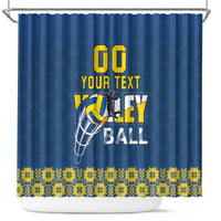 Custom Ukraine Volleyball Shower Curtain Cholovicha Zbirna Ukrainy z Volejbolu