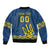 Custom Ukraine Volleyball Sleeve Zip Bomber Jacket Cholovicha Zbirna Ukrainy z Volejbolu
