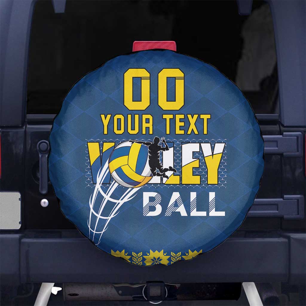 Custom Ukraine Volleyball Spare Tire Cover Cholovicha Zbirna Ukrainy z Volejbolu