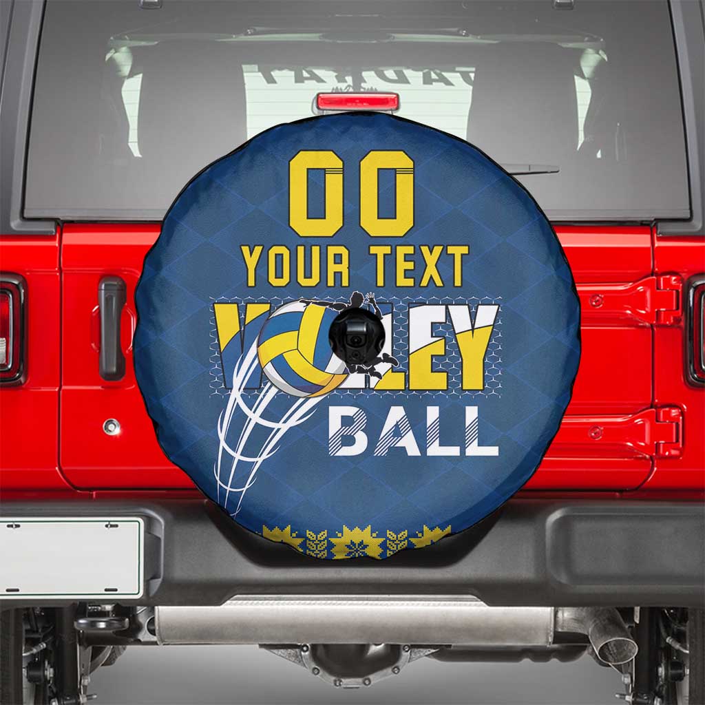 Custom Ukraine Volleyball Spare Tire Cover Cholovicha Zbirna Ukrainy z Volejbolu