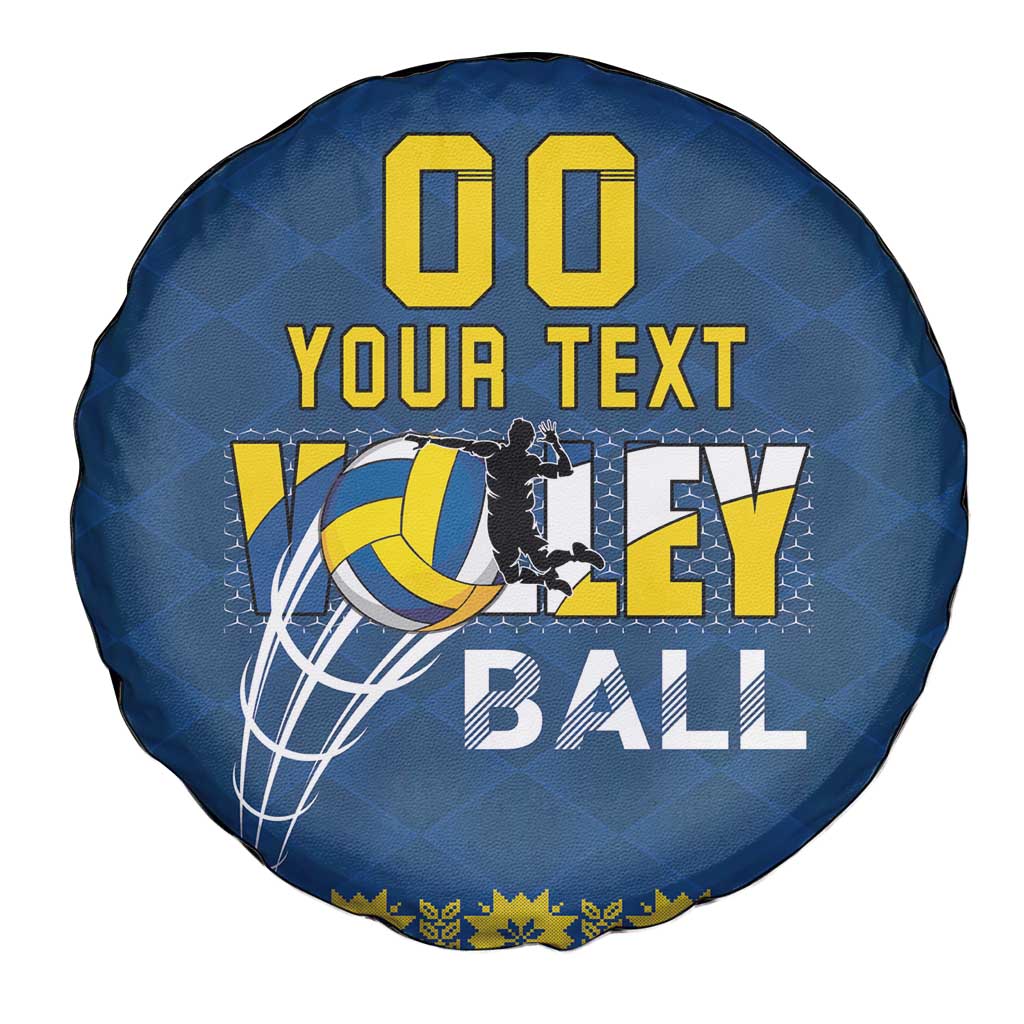 Custom Ukraine Volleyball Spare Tire Cover Cholovicha Zbirna Ukrainy z Volejbolu