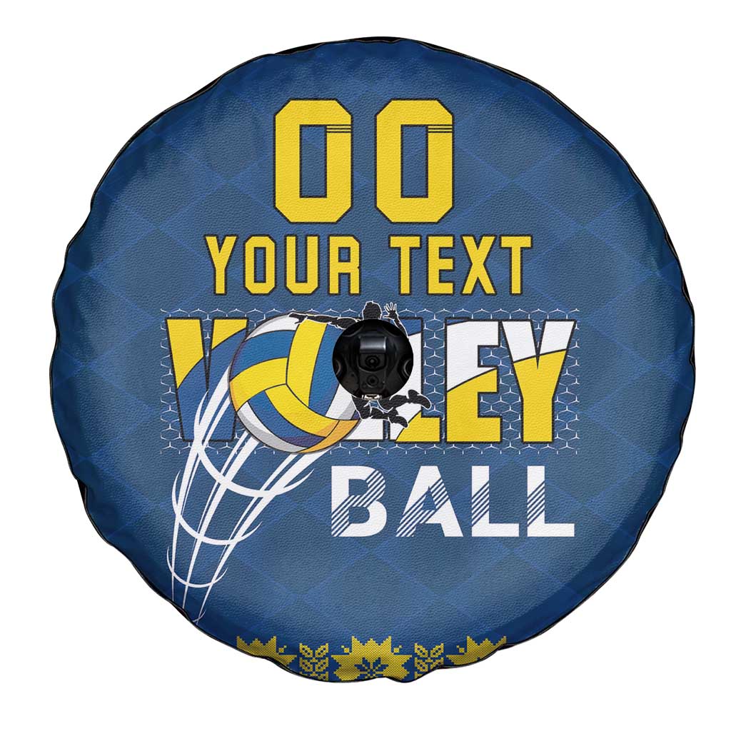 Custom Ukraine Volleyball Spare Tire Cover Cholovicha Zbirna Ukrainy z Volejbolu