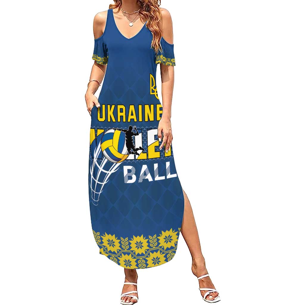 Custom Ukraine Volleyball Summer Maxi Dress Cholovicha Zbirna Ukrainy z Volejbolu