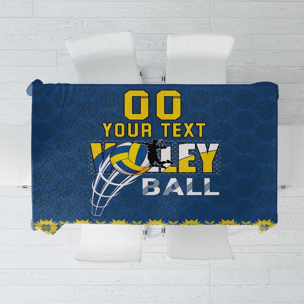 Custom Ukraine Volleyball Tablecloth Cholovicha Zbirna Ukrainy z Volejbolu