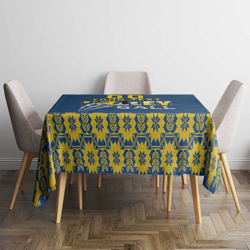 Custom Ukraine Volleyball Tablecloth Cholovicha Zbirna Ukrainy z Volejbolu