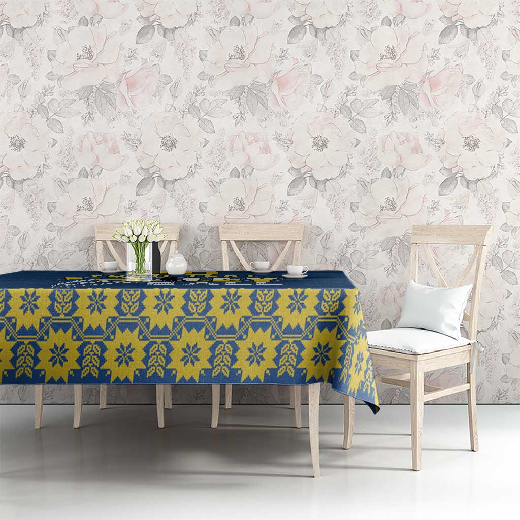 Custom Ukraine Volleyball Tablecloth Cholovicha Zbirna Ukrainy z Volejbolu