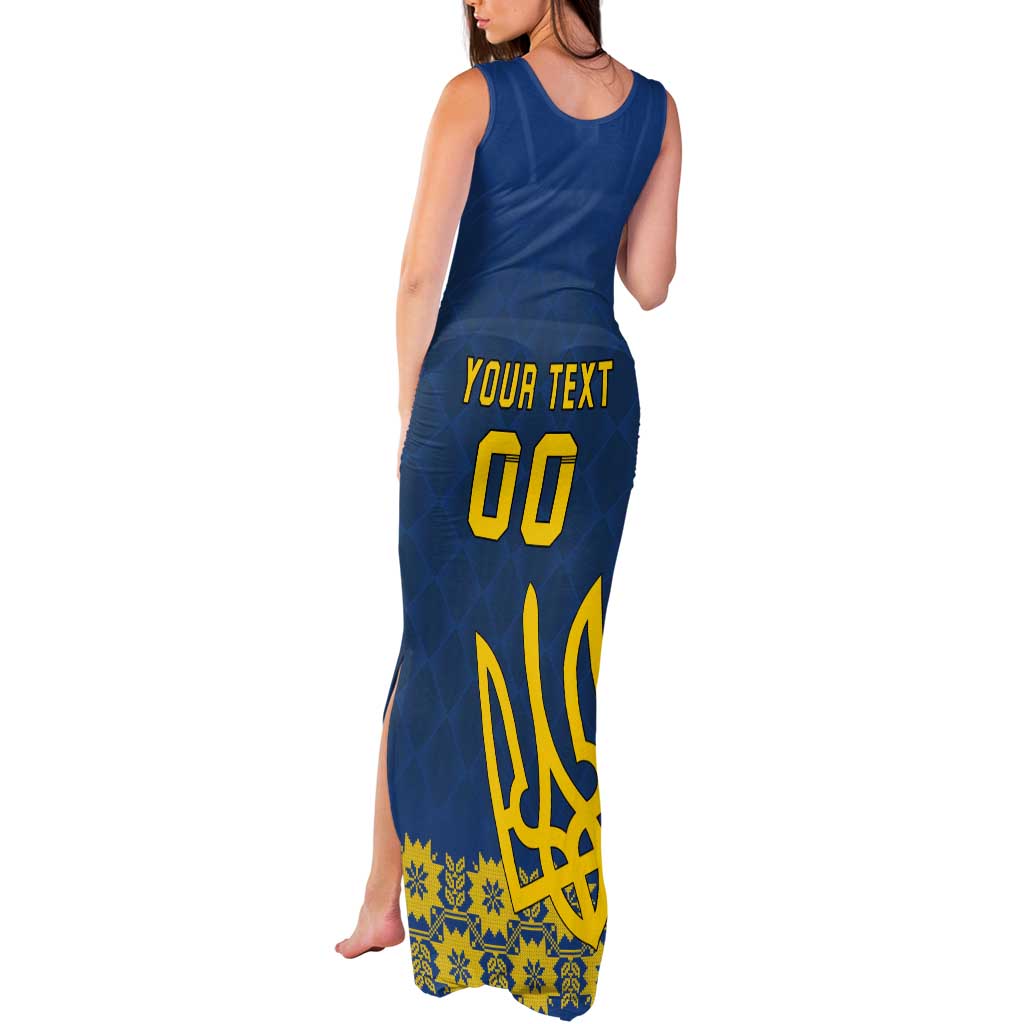 Custom Ukraine Volleyball Tank Maxi Dress Cholovicha Zbirna Ukrainy z Volejbolu