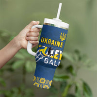 Custom Ukraine Volleyball Tumbler With Handle Cholovicha Zbirna Ukrainy z Volejbolu