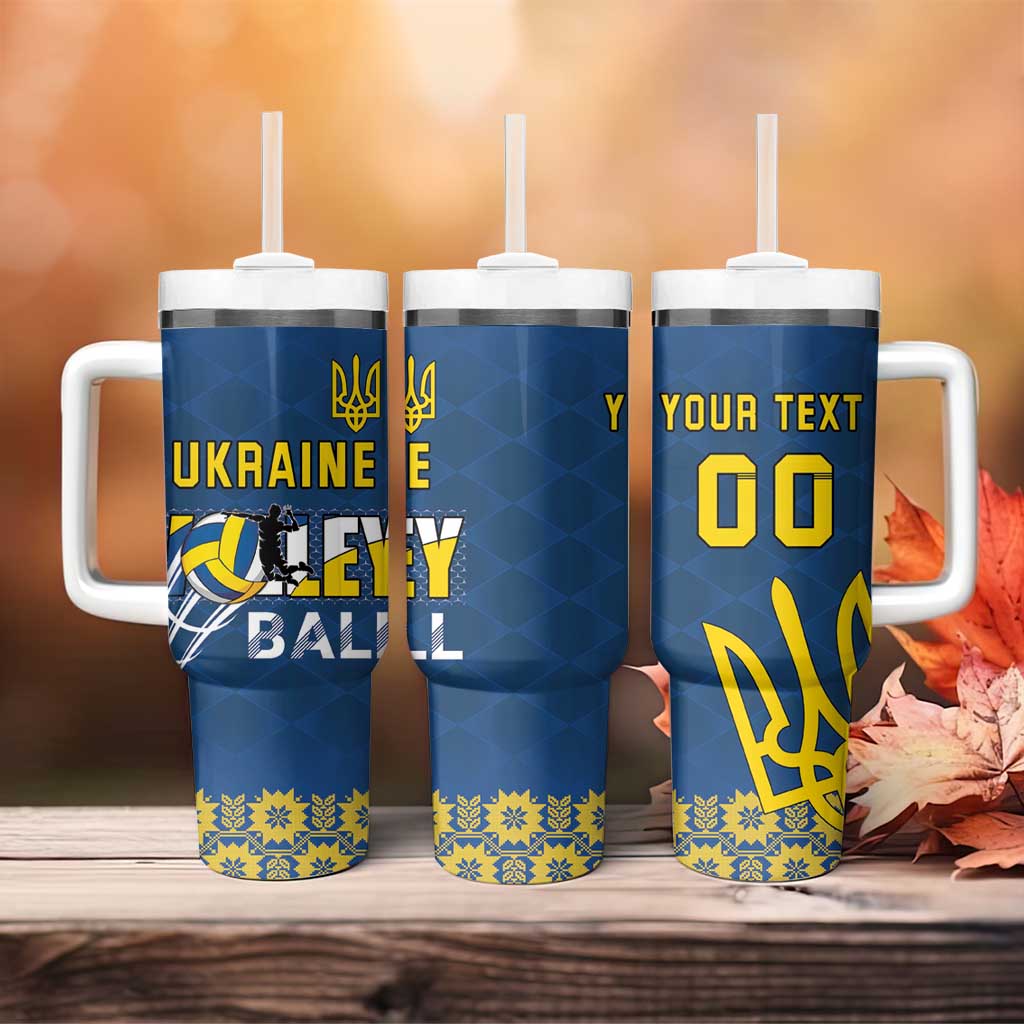 Custom Ukraine Volleyball Tumbler With Handle Cholovicha Zbirna Ukrainy z Volejbolu