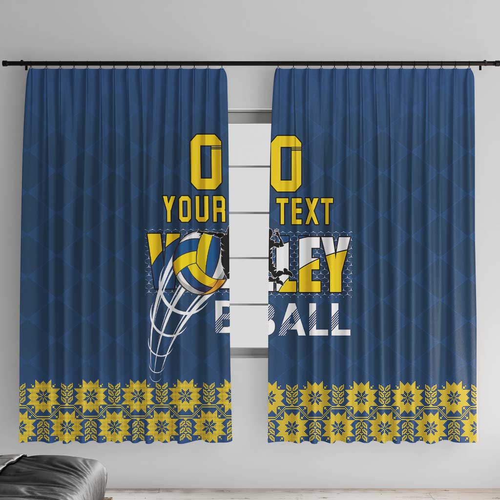 Custom Ukraine Volleyball Window Curtain Cholovicha Zbirna Ukrainy z Volejbolu