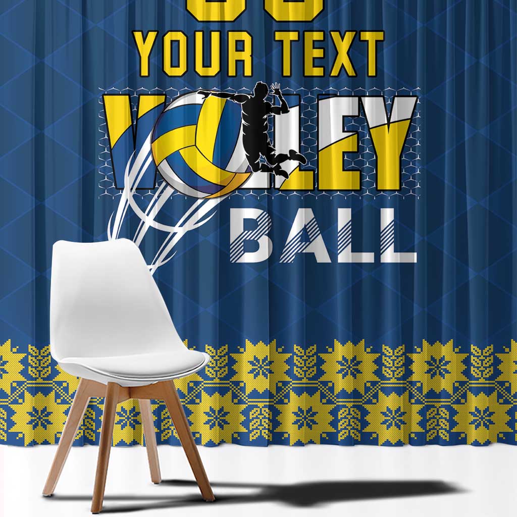 Custom Ukraine Volleyball Window Curtain Cholovicha Zbirna Ukrainy z Volejbolu