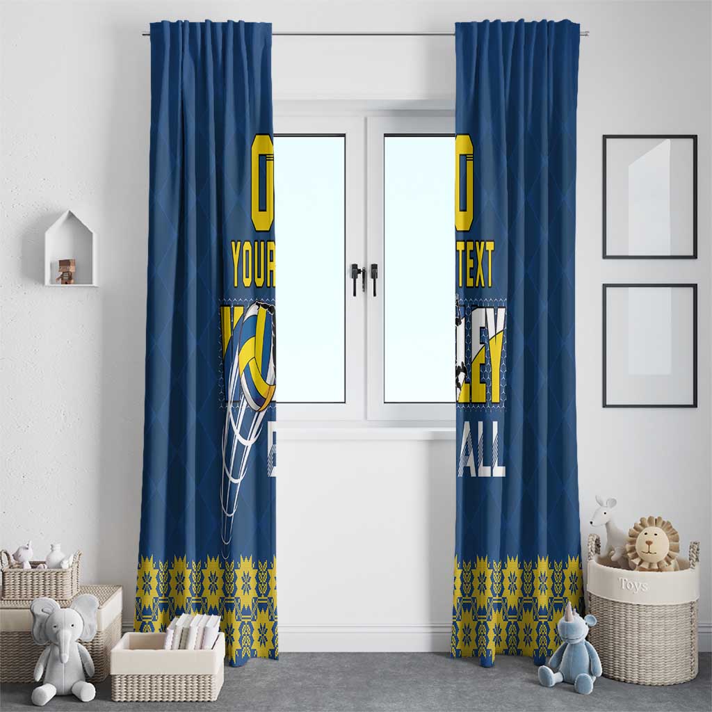 Custom Ukraine Volleyball Window Curtain Cholovicha Zbirna Ukrainy z Volejbolu