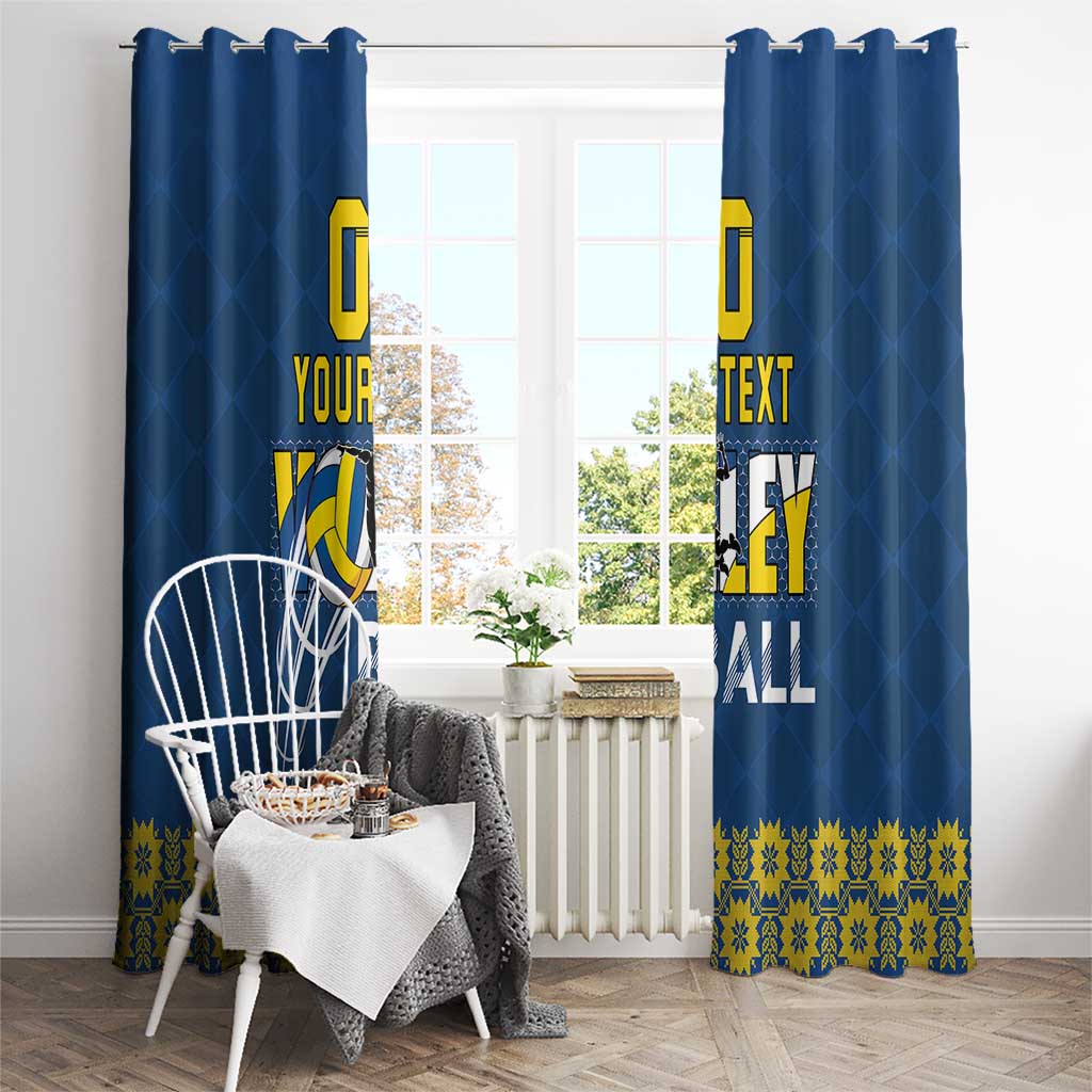 Custom Ukraine Volleyball Window Curtain Cholovicha Zbirna Ukrainy z Volejbolu