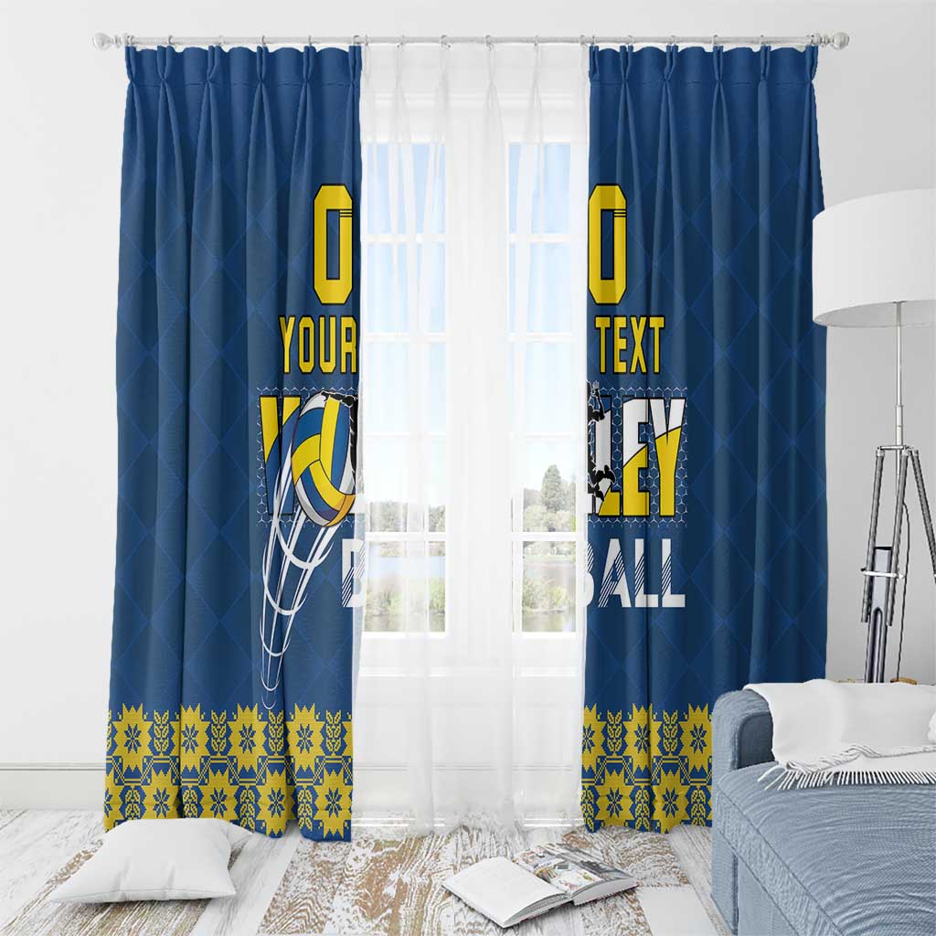 Custom Ukraine Volleyball Window Curtain Cholovicha Zbirna Ukrainy z Volejbolu