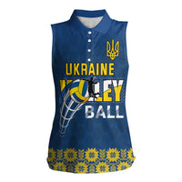 Custom Ukraine Volleyball Women Sleeveless Polo Shirt Cholovicha Zbirna Ukrainy z Volejbolu