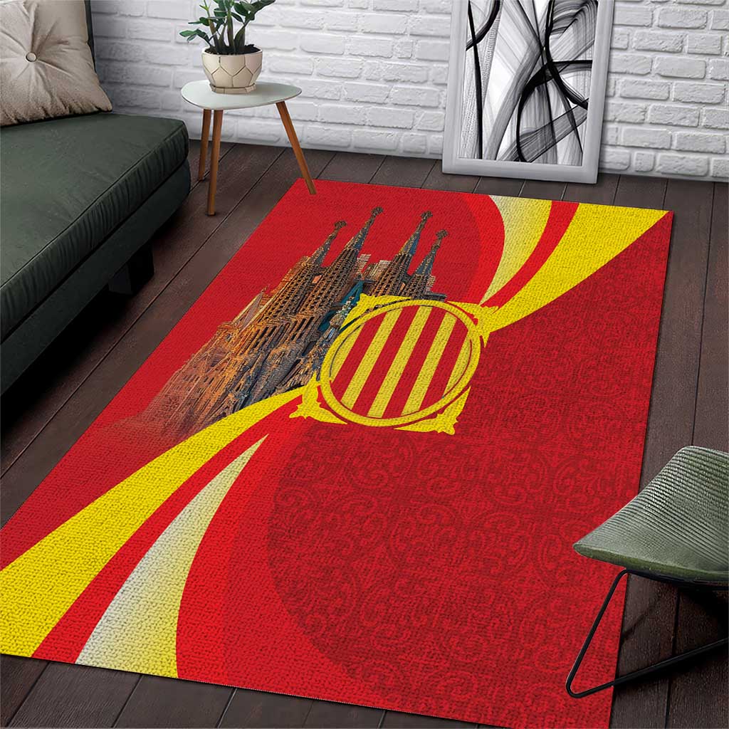 Catalonia Spain Area Rug Basilica de la Sagrada Familia