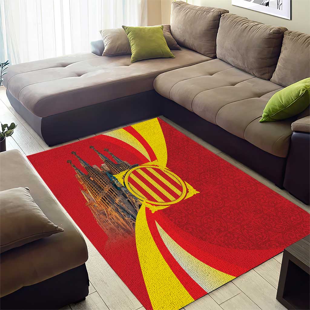 Catalonia Spain Area Rug Basilica de la Sagrada Familia