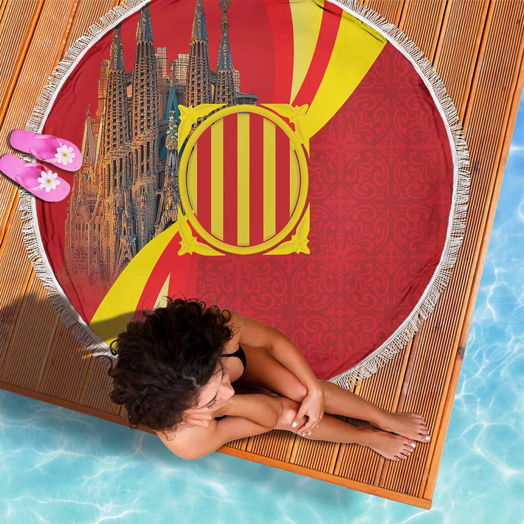 Catalonia Spain Beach Blanket Basilica de la Sagrada Familia