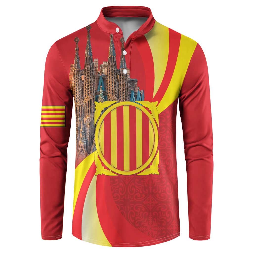 Catalonia Spain Button Sweatshirt Basilica de la Sagrada Familia