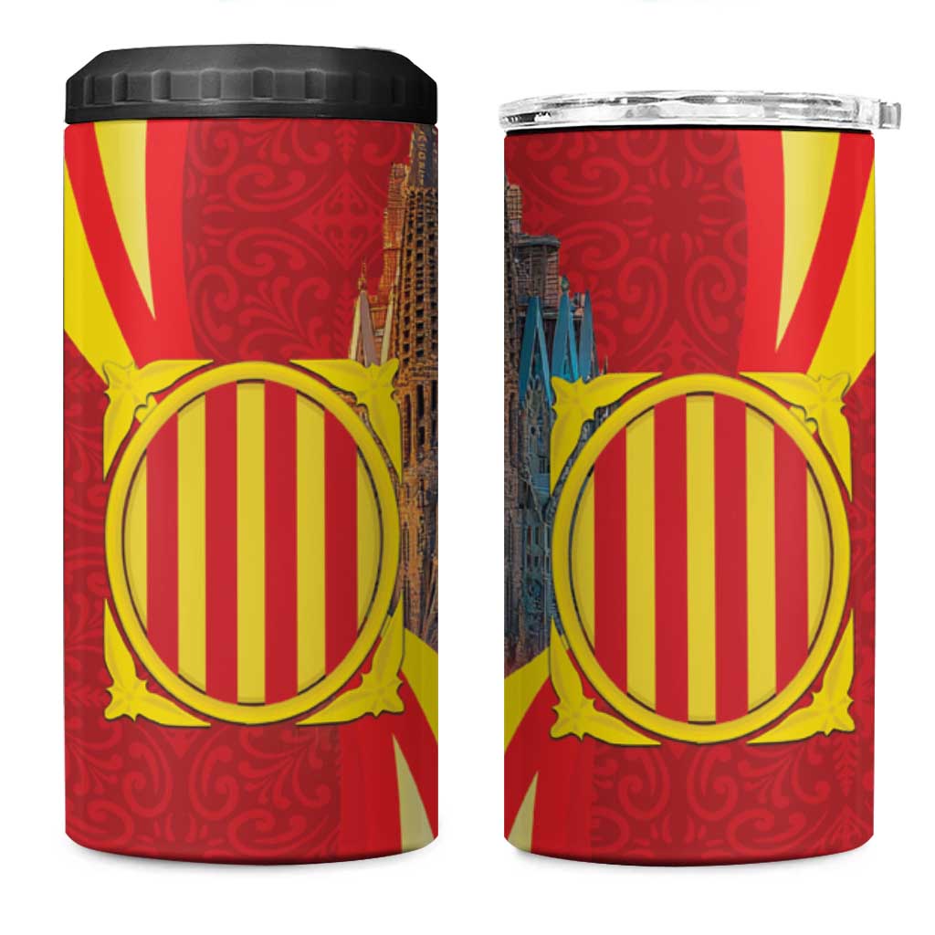 Catalonia Spain 4 in 1 Can Cooler Tumbler Basilica de la Sagrada Familia