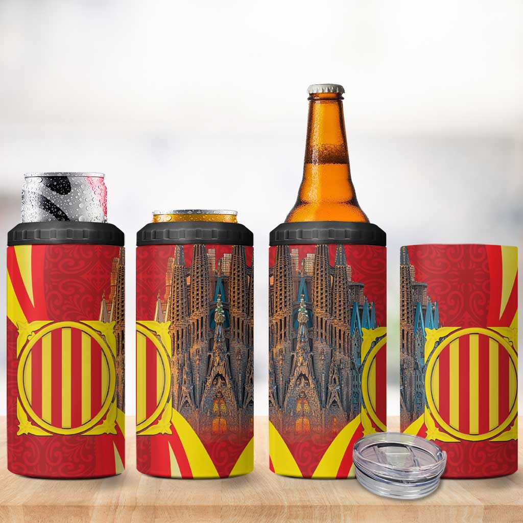 Catalonia Spain 4 in 1 Can Cooler Tumbler Basilica de la Sagrada Familia