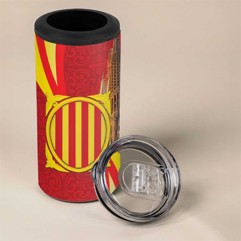 Catalonia Spain 4 in 1 Can Cooler Tumbler Basilica de la Sagrada Familia