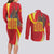Catalonia Spain Couples Matching Long Sleeve Bodycon Dress and Long Sleeve Button Shirt Basilica de la Sagrada Familia