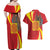 Catalonia Spain Couples Matching Off Shoulder Maxi Dress and Hawaiian Shirt Basilica de la Sagrada Familia