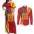 Catalonia Spain Couples Matching Off Shoulder Maxi Dress and Long Sleeve Button Shirt Basilica de la Sagrada Familia