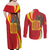 Catalonia Spain Couples Matching Off Shoulder Maxi Dress and Long Sleeve Button Shirt Basilica de la Sagrada Familia