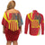 Catalonia Spain Couples Matching Off Shoulder Short Dress and Long Sleeve Button Shirt Basilica de la Sagrada Familia