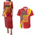 Catalonia Spain Couples Matching Puletasi and Hawaiian Shirt Basilica de la Sagrada Familia