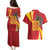 Catalonia Spain Couples Matching Puletasi and Hawaiian Shirt Basilica de la Sagrada Familia