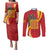 Catalonia Spain Couples Matching Puletasi and Long Sleeve Button Shirt Basilica de la Sagrada Familia