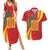 Catalonia Spain Couples Matching Summer Maxi Dress and Hawaiian Shirt Basilica de la Sagrada Familia