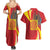 Catalonia Spain Couples Matching Summer Maxi Dress and Hawaiian Shirt Basilica de la Sagrada Familia