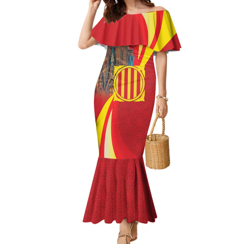 Catalonia Spain Family Matching Mermaid Dress and Hawaiian Shirt Basilica de la Sagrada Familia