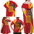 Catalonia Spain Family Matching Off Shoulder Maxi Dress and Hawaiian Shirt Basilica de la Sagrada Familia