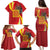 Catalonia Spain Family Matching Puletasi and Hawaiian Shirt Basilica de la Sagrada Familia
