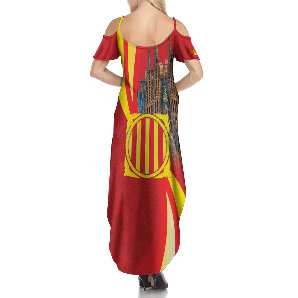 Catalonia Spain Family Matching Summer Maxi Dress and Hawaiian Shirt Basilica de la Sagrada Familia