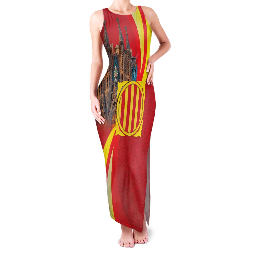 Catalonia Spain Family Matching Tank Maxi Dress and Hawaiian Shirt Basilica de la Sagrada Familia