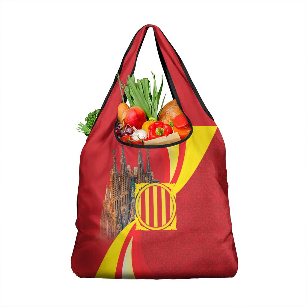 Catalonia Spain Grocery Bag Basilica de la Sagrada Familia