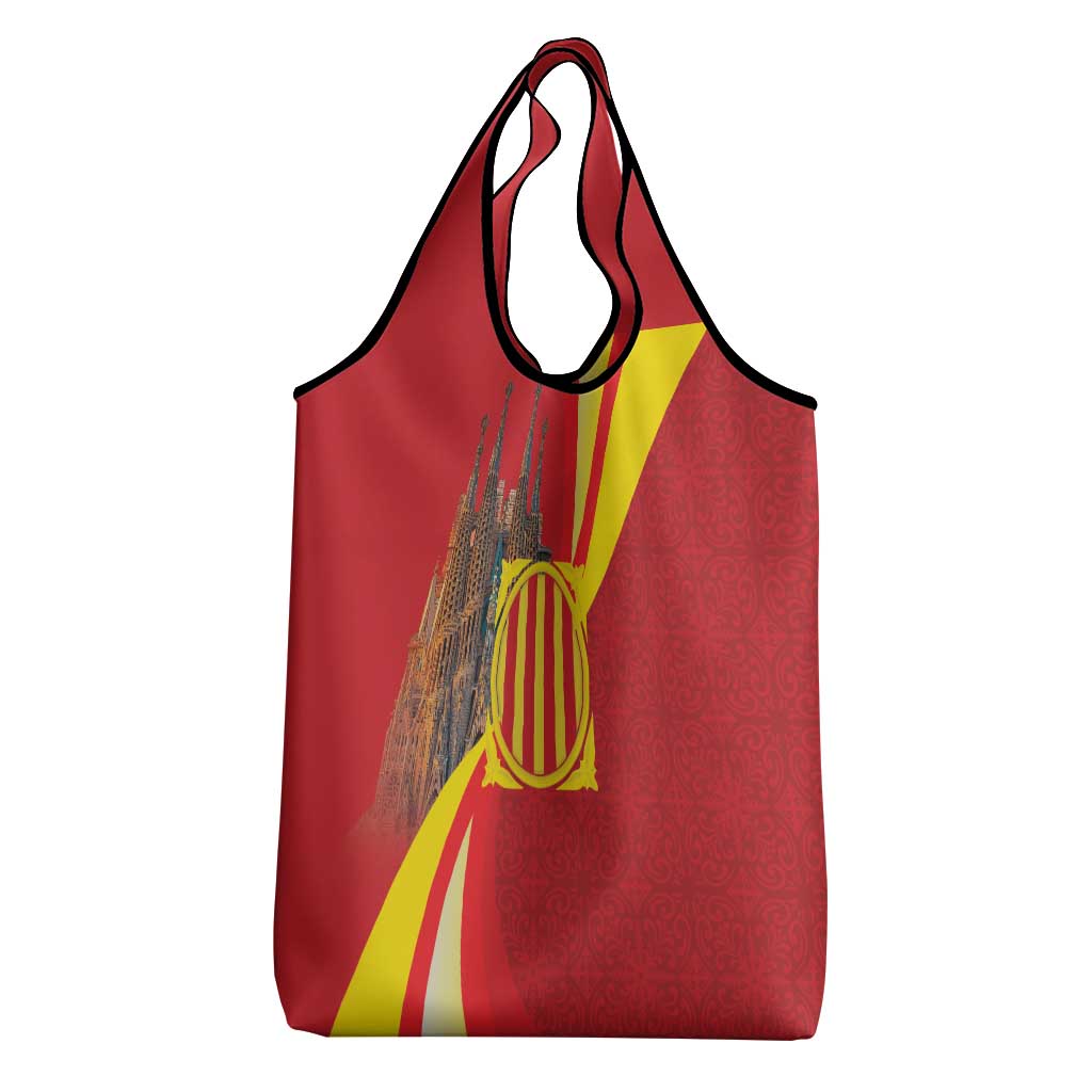 Catalonia Spain Grocery Bag Basilica de la Sagrada Familia