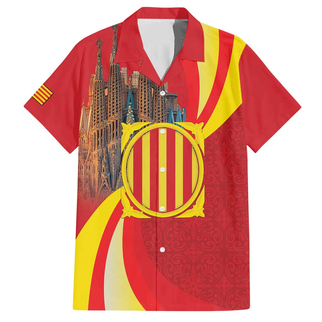 Catalonia Spain Hawaiian Shirt Basilica de la Sagrada Familia
