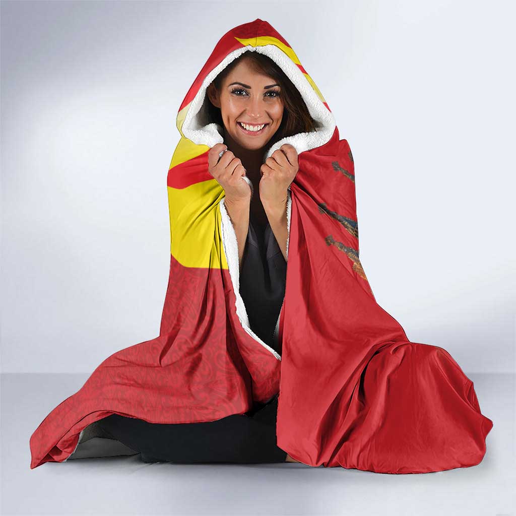 Catalonia Spain Hooded Blanket Basilica de la Sagrada Familia
